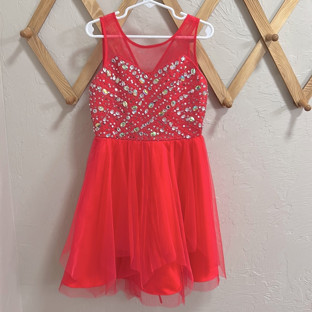 Girls coral dress